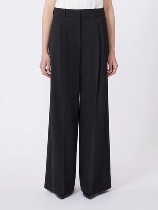 Черные брюки WEEKEND MAX MARA из смеси шерсти: фото 2 - Invogue