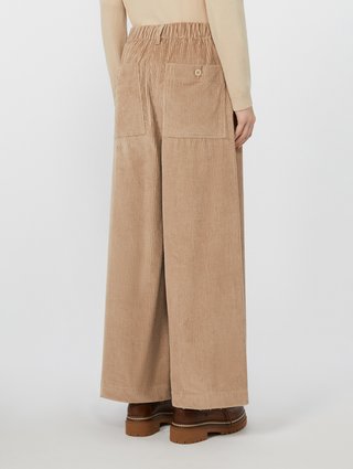 Кремові брюки WEEKEND MAX MARA оксамитові: фото 3 - Invogue