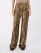Коричневі брюки Max Mara з шовку з принтом: фото 2 - Invogue