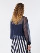 Темно-синя сорочка з топом Weekend Max Mara з шовкової органзи: фото 3 - Invogue