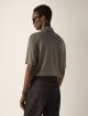 Темно-бежева футболка-поло Zegna з льону: фото 2 - Invogue