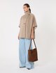 Темно-коричнева сумка Max Mara зі шкіри: фото 1 - Invogue