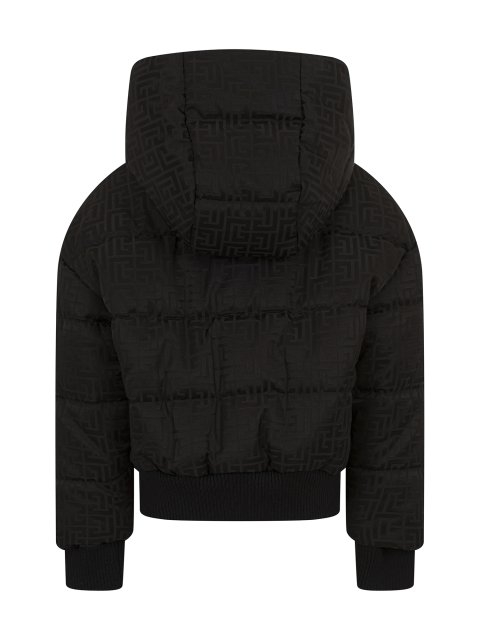 Чорна куртка BALMAIN KIDS з бавовни: фото 1 - Invogue