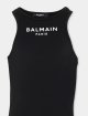 Чорна сукня Balmain з органічної бавовни та еластану: фото 2 - Invogue