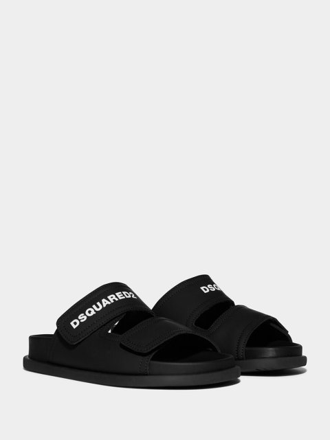 Чорні шльопанці DSQUARED KID : фото 1 - Invogue