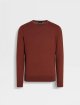 Темно-красный свитер ZEGNA из кашемира и шелка: фото - Invogue