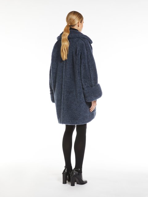 Блакитне пальто Max Mara Teddy Bear: фото 2 - Invogue