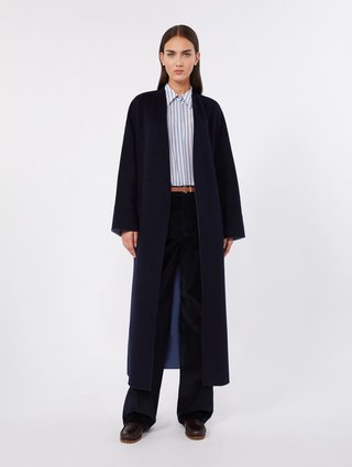 Голубая рубашка в полоску Max Mara из шелка: фото 1 - Invogue