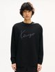 Черная футболка Kenzo из хлопка с длинными рукавами: фото 2 - Invogue