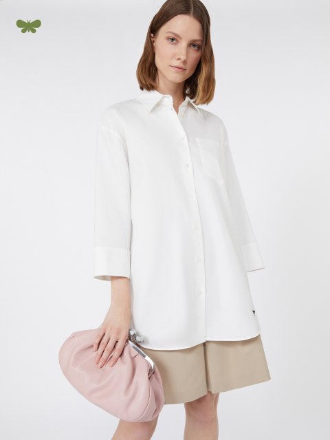 Біла сорочка WEEKEND MAX MARA з бавовни: фото 4 - Invogue