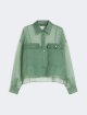 Зелена сорочка з топом Weekend Max Mara з шовкової органзи: фото - Invogue