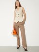 Коричневые брюки Max&Co из хлопкового габардина: фото 1 - Invogue