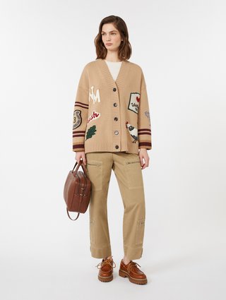 Бежевые брюки WEEKEND MAX MARA хлопковые: фото 1 - Invogue