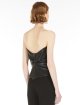 Чорний топ Sportmax з екошкіри: фото 3 - Invogue