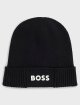 Черная шапка BOSS из натуральной шерсти: фото - Invogue
