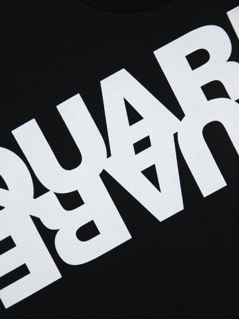 Чёрная футболка DSQUARED KID: фото 4 - Invogue