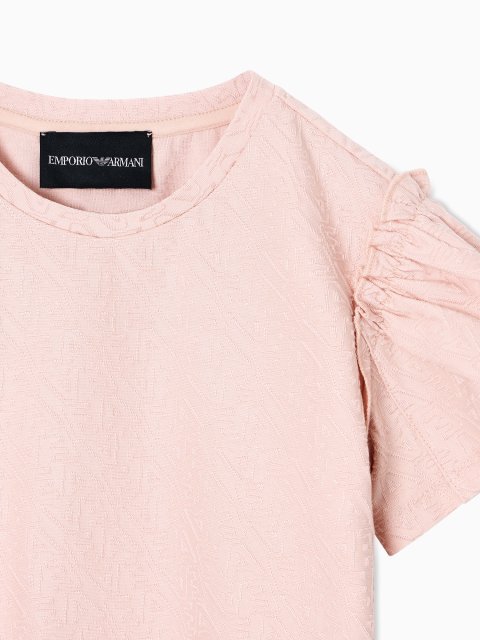 Рожева блуза Emporio Armani з суміші бавовни: фото 2 - Invogue