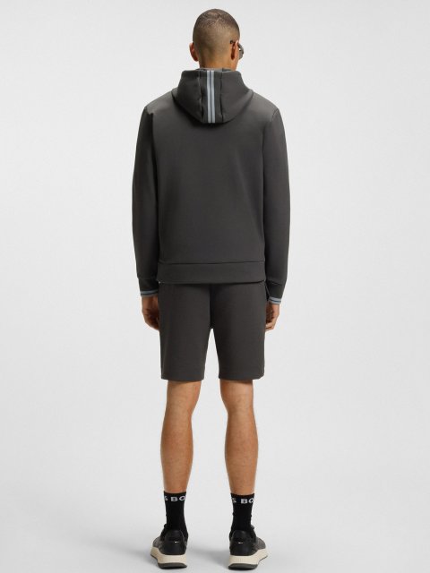 Темно-сіра спортивна кофта BOSS з бавовни: фото 4 - Invogue