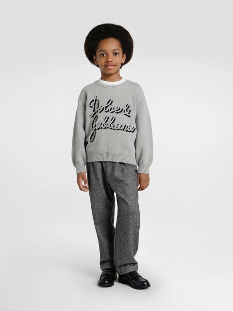 Чорні туфлі DOLCE&GABBANA KIDS зі шкіри: фото 1 - Invogue