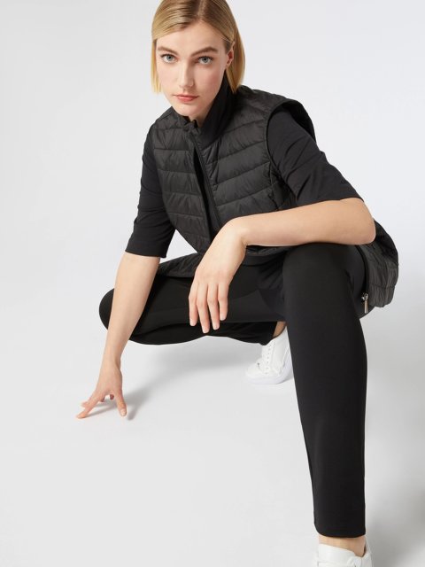 Черные леггинсы MARINA RINALDI трикотажные: фото 3 - Invogue