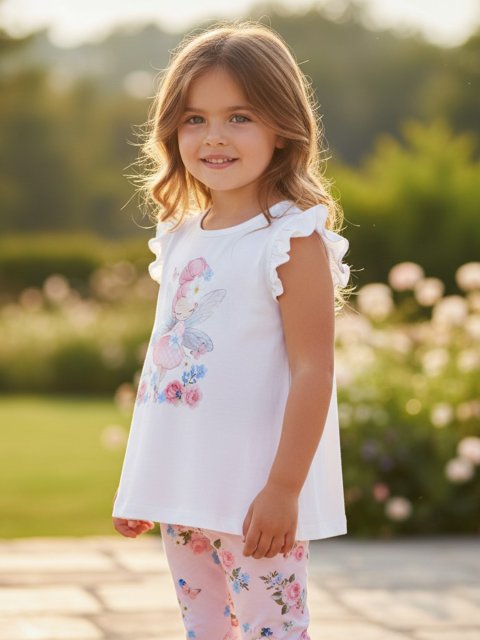 Комплект футболка та легінси «Rose Garden Fairy» Monnalisa: фото 2 - Invogue