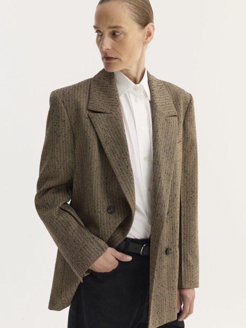 Коричневий жакет Róhe з суміші вовни: фото 2 - Invogue