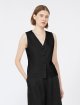 Чорний жилет Max Mara з льону: фото 2 - Invogue