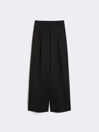Черные брюки WEEKEND MAX MARA из смеси шерсти: фото - Invogue