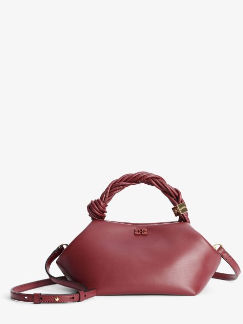 Бордовая сумка Ganni Bou маленькая: фото 3 - Invogue