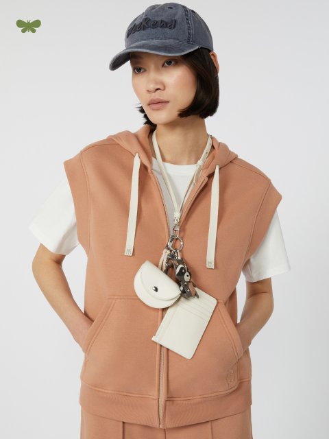 Карамельний жилет WEEKEND MAX MARA з суміші бавовни: фото 4 - Invogue