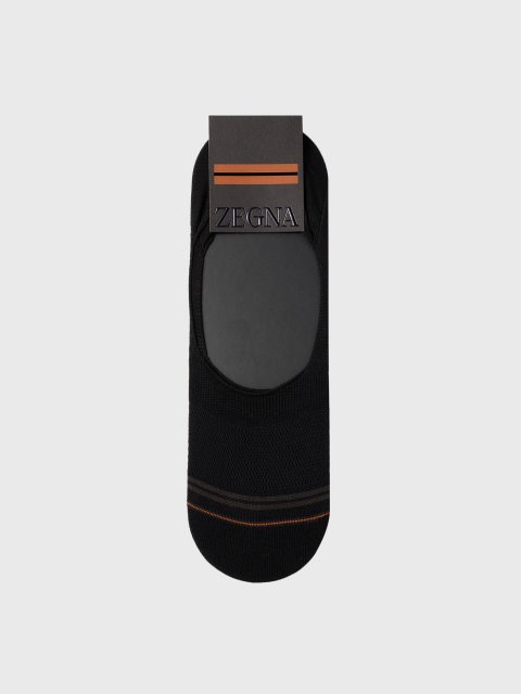 Чорні шкарпетки ZEGNA з суміші бавовни: фото - Invogue