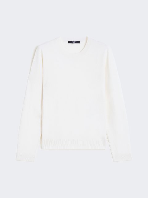 Білий светр WEEKEND MAX MARA з шовку та вовни: фото - Invogue