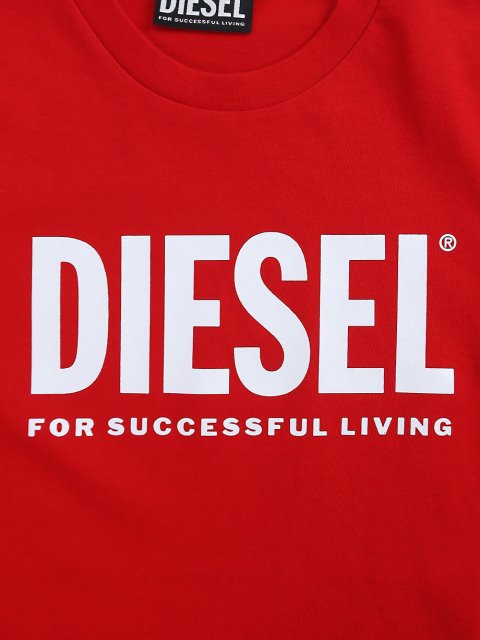 Красная футболка DIESEL KIDS: фото 2 - Invogue