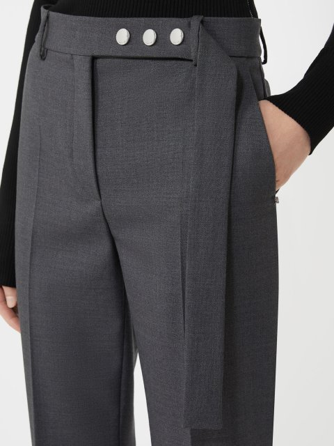 Тёмно-серые брюки SPORTMAX из шерсти: фото 4 - Invogue