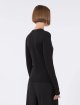 Чорна футболка SPORTMAX з еластичного трикотажу: фото 3 - Invogue