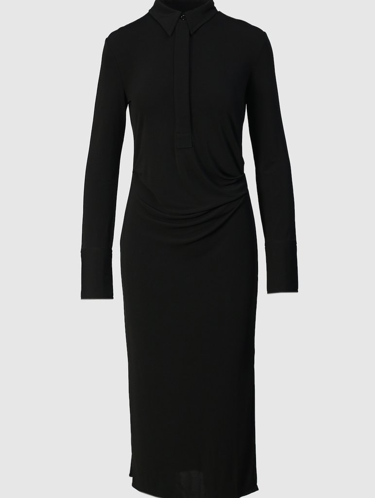 Чёрное платье HELMUT LANG: фото - Invogue