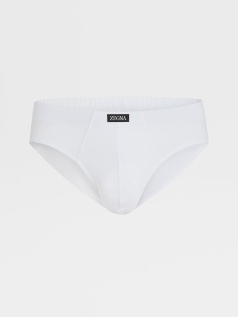 Білі труси-бріфи Zegna з трикотажу з модалом та еластаном: фото - Invogue