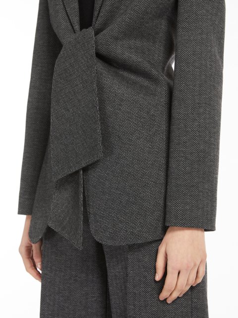 Темно-сірий жакет Max Mara з поясом: фото 3 - Invogue