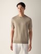 Бежева футболка Zegna з бавовни: фото 1 - Invogue