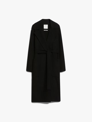 Чорне пальто Sportmax з чистої вовни: фото - Invogue