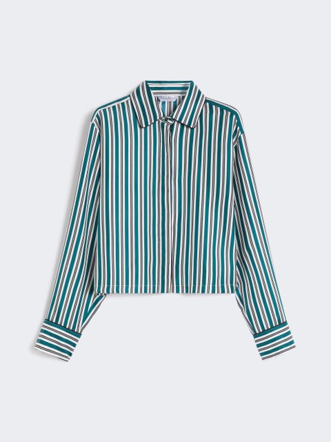 Темно-зелена сорочка MAX MARA у смужку: фото - Invogue