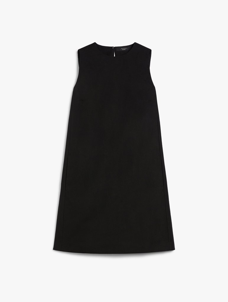 Чорна сукня Weekend Max Mara з бавовни та льону: фото - Invogue