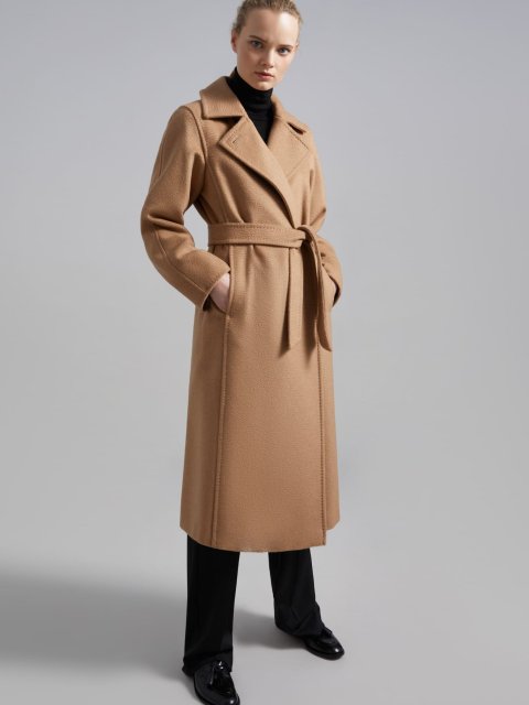 Темно-бежеве пальто MAX MARA з верблюжої вовни: фото 5 - Invogue