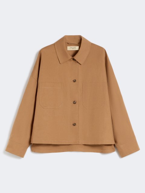 Коричневий жакет Weekend Max Mara з льону та бавовни: фото - Invogue