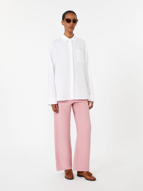Біла сорочка Max Mara з льону: фото 1 - Invogue