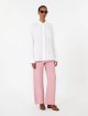 Рожеві брюки Max Mara з суміші бавовни та льону: фото 1 - Invogue