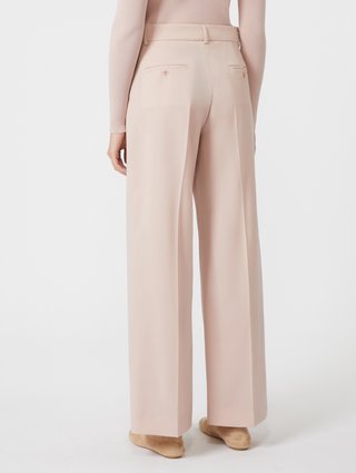 Пудровые брюки WEEKEND MAX MARA из шерсти: фото 3 - Invogue