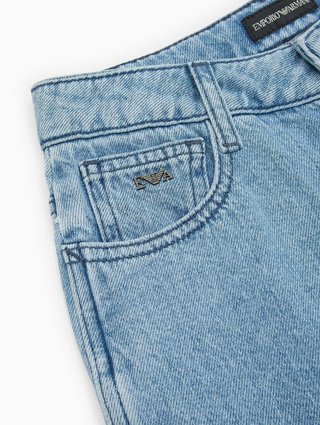 Синие джинсы Emporio Armani хлопчатобумажные: фото 3 - Invogue