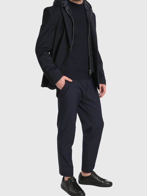 Тёмно-синие брюки BOSS: фото 1 - Invogue