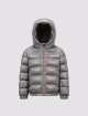 Сірий пуховик Moncler короткий: фото - Invogue